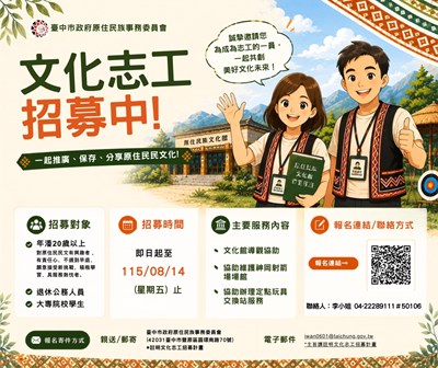 115年度文化志工召募計畫